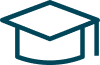 icon image for outliine of a graduation cap